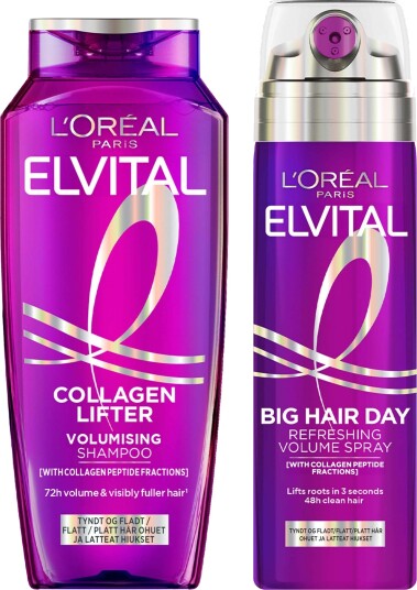 Loreal Paris Elvital Collagen Lifter Shampoo 250 ml & Big Hair Day Ref