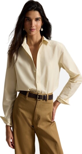 Ralph Lauren Woven shirt M hvit dame