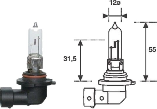 MAGNETI MARELLI 002577200000 Lyspære, fjernlys