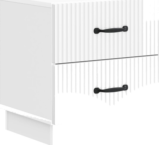  Nattbordskap Høgglans hvit 43 x 34,5 x 44,5 cm Konstruert tre