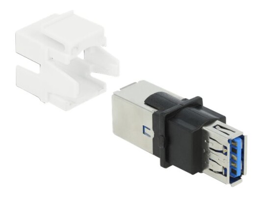 Delock Keystone Module Usb Adapter Usb Type A Hunn Til Usb Type B Hunn Hvit 86394