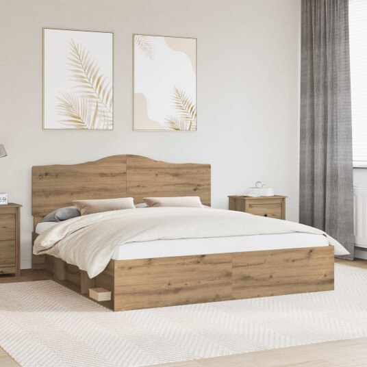 Sengestamme Kunstnerisk Eik 180 x 200 cm Massiv furu