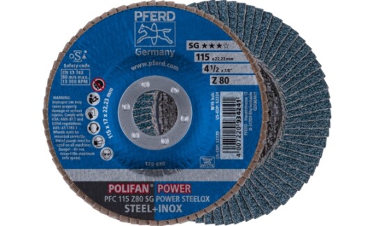 Pferd Polifan Lamellskiver Av Zirkonia Aluminiumoksid Z Sg Power Steelox 11,5 Cm 10 Stk