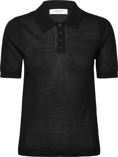 Rosemunde Rwsamira Silk Ss Polo Pullover Black XL