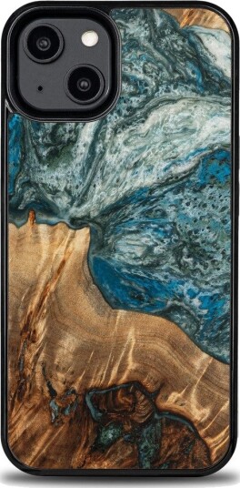 Bewood Unikt Deksel for iPhone 15 Planeter Jorden
