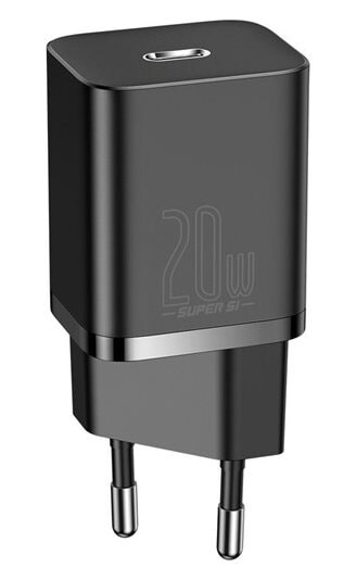 Baseus Super Si 20W USB-C Hurtiglader med Power Delivery - Svart