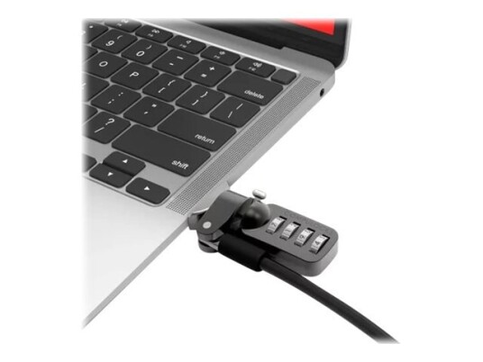 Compulocks Ledge Lock Adapter For Macbook Air M1 With Combination Cable Lock - Sikkerhetssporlåsadapter - Med Kombokabellås - Sølv - For Macbook Air 13,3"