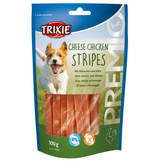 Trixie Premio Kyllingstrimler med Ost 100g - Hundemat Snacks