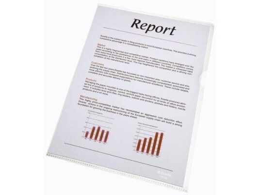 ESSELTE Folder Standard 105my A4 Clear OP Box of 100