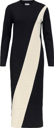 Object - Kjole Objestra Kelly L/s RE Knit Dress 14 - Svart