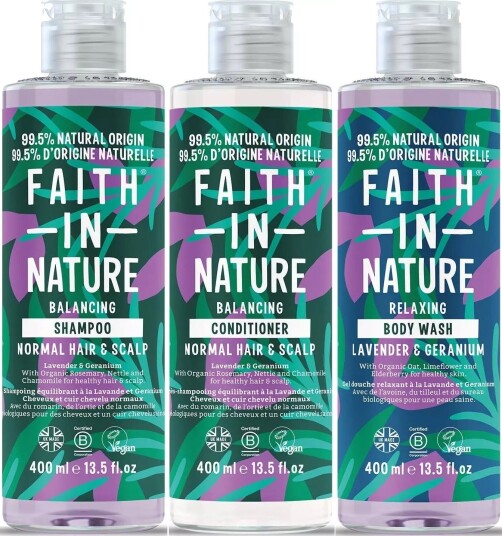 Faith In Nature Bundle Lavender & Geranium Shampoo 400 ml & Conditione