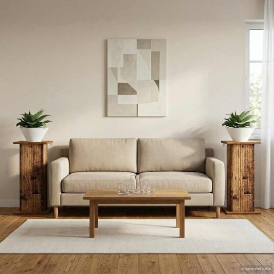 vidaXL Planteholder 2 stk. Gammelt tre 30,5 x 30 x 60,5 cm