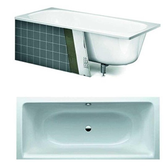 Gustavsberg Duo Badekar For Innbygging 180cm Hvit