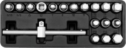 Yato Pipenøkkelsett 18 deler Krom-vanadium 3/8" 10mm Yato Pipenøkkelsett 18 deler Krom-vanadium 3/8" 10mm