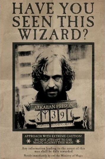 Pan Vision Sirius Black Wanted Plakat Pan Vision Sirius Black Wanted Plakat