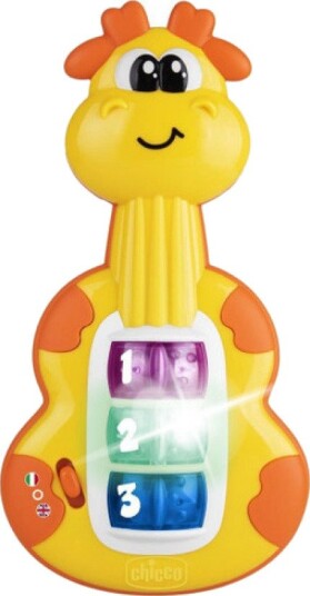 Chicco Giraff Guitar Babyleke 3 Knapper Engelsk/Spansk Fra 6 Måneder