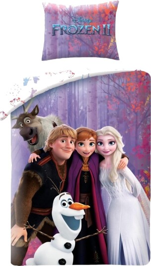 Disney Frost 2 Sengetøy Med Elsa Anna Kristoffer & Olaf