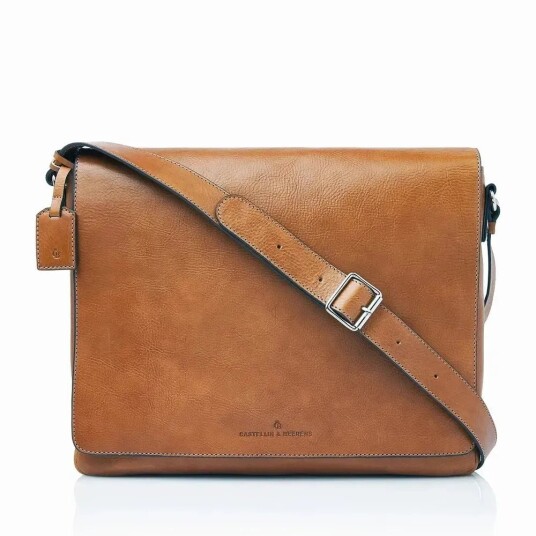 Castelijn & Beerens Mark Messenger Bag 15,6" RFID | Light Brown