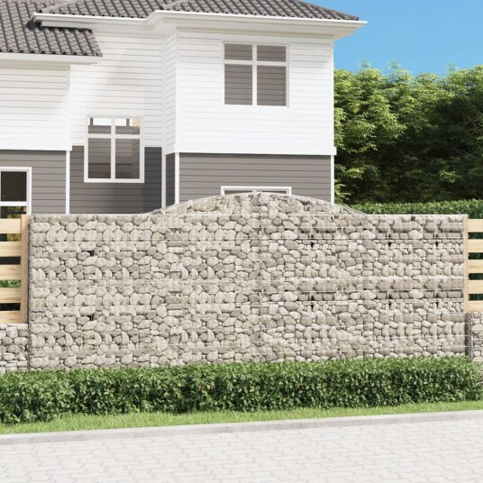 Gabionkurver buede 20 stk 400x50x160/180 cm galvanisert jern Gabionkurver buede 20 stk 400x50x160/180 cm galvanisert jern