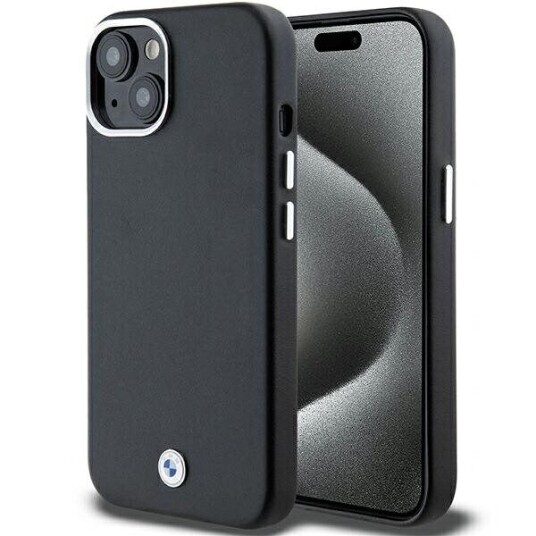 BMW MagSafe Mobildeksel i Svart for iPhone 15/14/13 - Signature Wrapped Metal