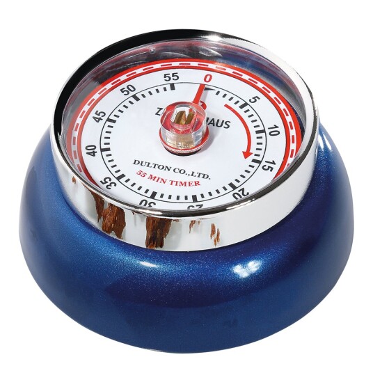 Zassenhaus  Retro Collection timer med magnet blå metallic