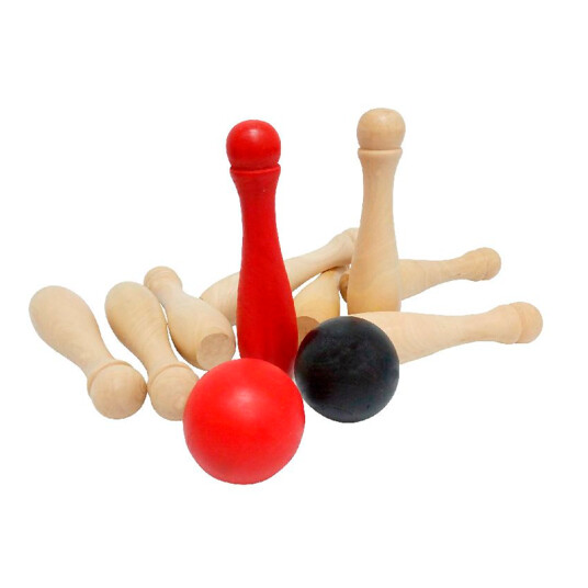 Outdoor Play Hagespill Bowling sort/rød