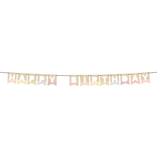 Folat Girlander Happy Birthday Dreamy Pastel i tre 22207