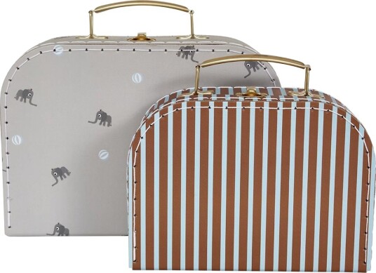 OYOY Koffertsett til Barnerommet Elefant & Stripe