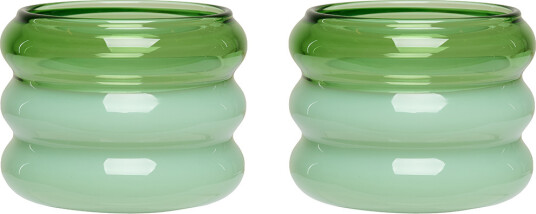 Design Letters Bubble telysholder Ø5,6 cm 2 pakning Green milky green