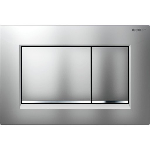 Geberit Sigma 20 Square Betjeningsplate, Matt Krom/krom