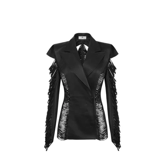 Elisabetta Franchi Dame Jakker Svart 2XS,