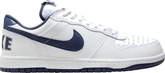 Nike Big Low Herre White/Midnight Navy 42