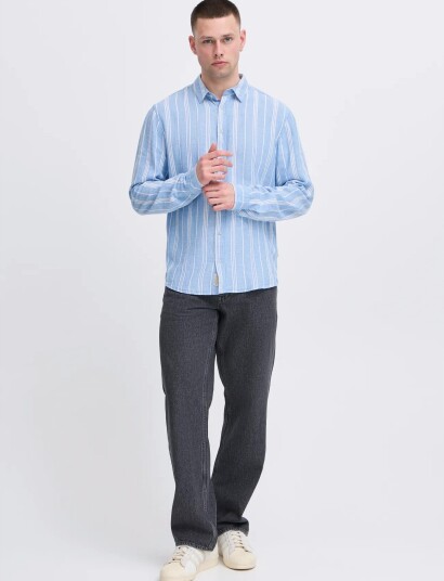 Blend Bhbobby Linen Stripe   Blue   M