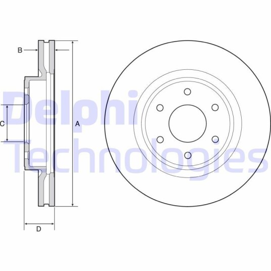 Bremseskive DELPHI BG4941 Bremseskive DELPHI BG4941