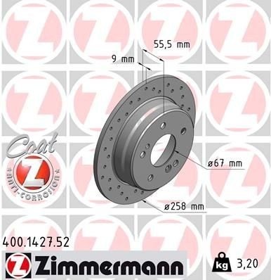 ZIMMERMANN 400.1427.52 Bremseskive