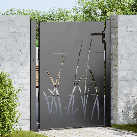  Hageport Svart 105 x 125 cm Pulverlakkert stål