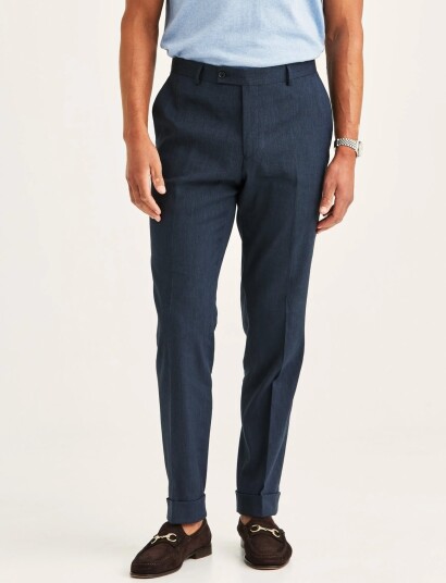 Morris Jack Linen Suit Trouser Navy 48 Morris Jack Linen Suit Trouser Navy 48
