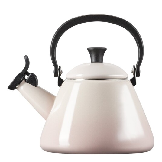 Le Creuset Kone vannkjele med fløyte 1,6L shell pink Le Creuset Kone vannkjele med fløyte 1,6L shell pink