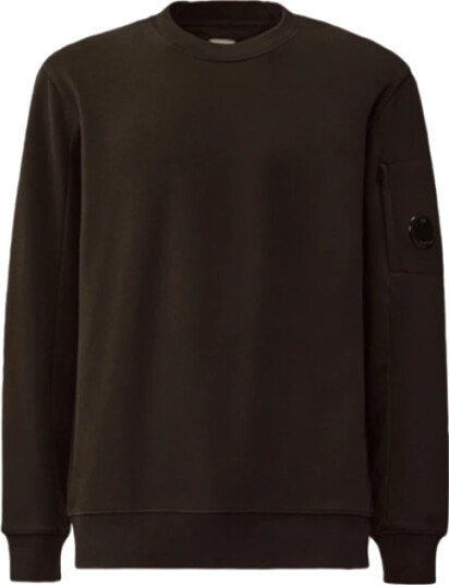 C.P. Company Diagonal Raised Fleece Lens Sweatshirt Black