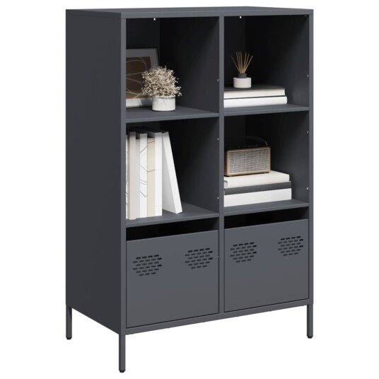 Highboard antrasitt 68x39x103,5 cm stål 8721102931413