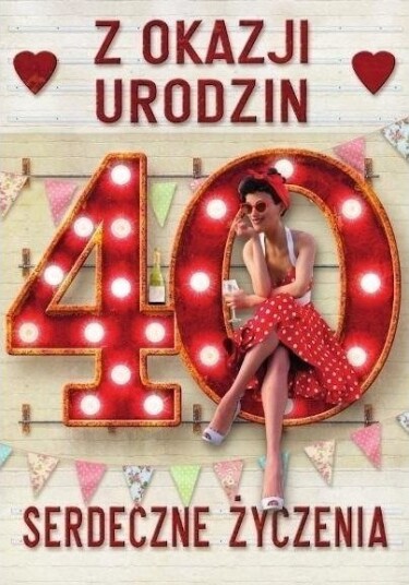 Gratulasjonskort Bursdag 40 Mf31