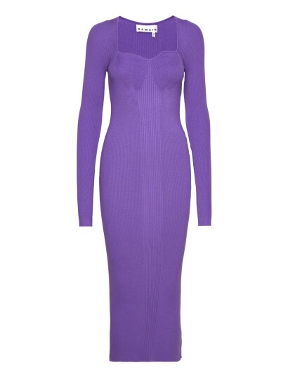 REMAIN Birger Christensen | Dense Knit Curved Neck Dress | 38 REMAIN Birger Christensen | Dense Knit Curved Neck Dress | 38