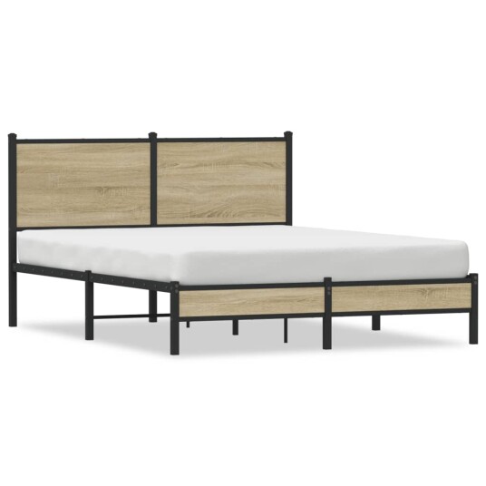 Sengeramme i metall uten madrass sonoma eik 150x200 cm 8721102954573