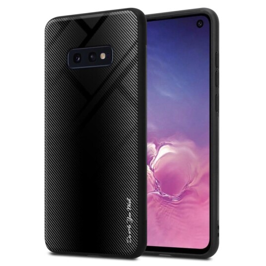 Cadorabo Deksel Til Samsung Galaxy S10e Stripe Optics Silikondeskel Laget Av Tpu-Silikon Og Bakside Av Herdet Glass