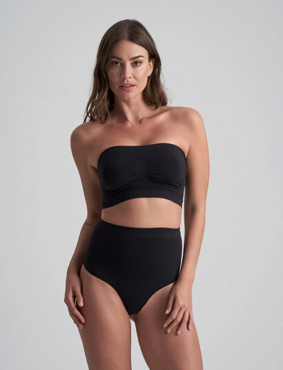 Bye Bra Soft Touch Seamless Tube Top   Black   M