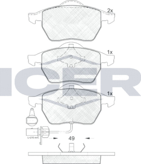 Bremseklosser sett ICER 181384