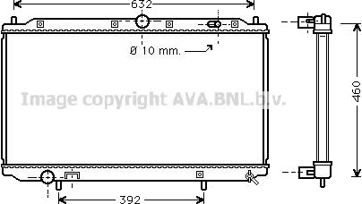 PRASCO VO2124 Radiator motorkjøling PRASCO VO2124 Radiator motorkjøling