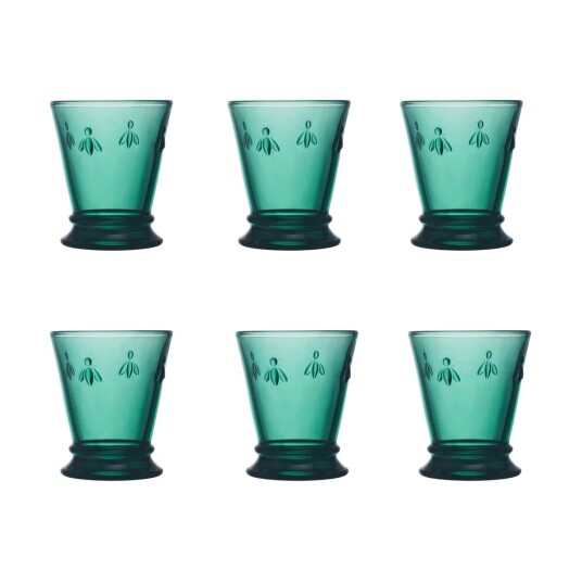 La Roch?re Abeille drikkeglass 26 cl 6-pakning Smaragdgr?nn