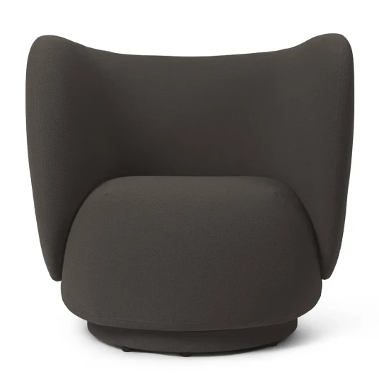 Ferm Living Rico Lounge Lenestol Grain   Chocolate