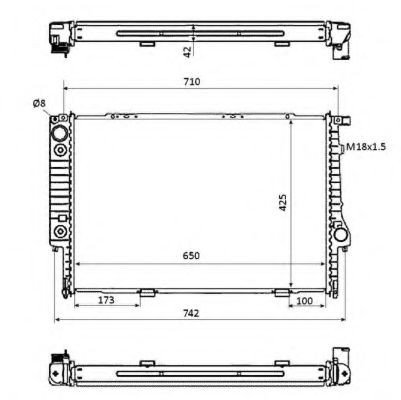 Radiator, motorkjøling NRF 53870